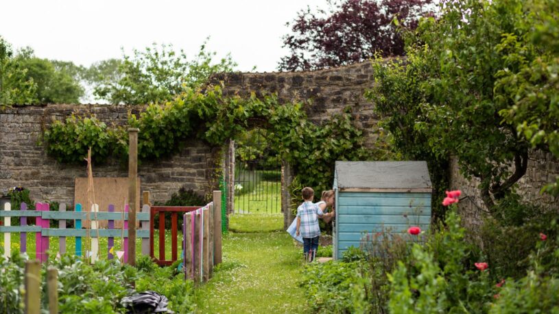 Somerset Summer holiday - Children in the garden