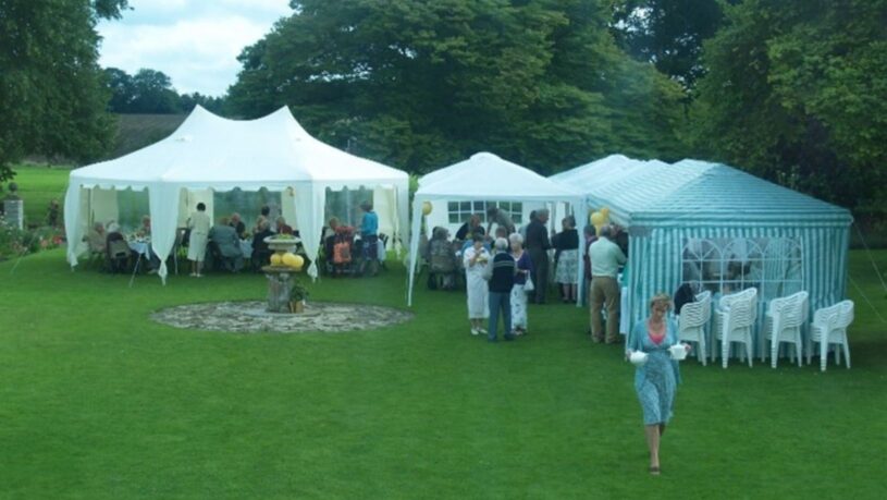 Cossington Park celebrations - marquee in the gardens